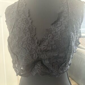 Jenny Jen Size XXL Black Lace Bralette